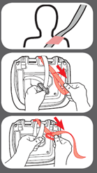 What are the steps for using the provided seat belt positioner